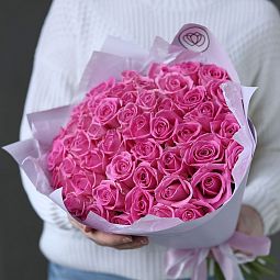 Букет из 51 розовой розы 40 см (Кения)