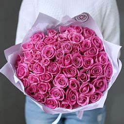 Букет из 51 розовой розы 40 см (Кения)